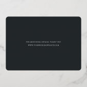 Klassisches Skript Save the Date Folieneinladung (Rückseite)