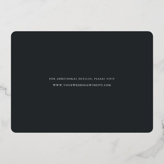 Klassisches Skript Save the Date Folieneinladung (Rückseite)