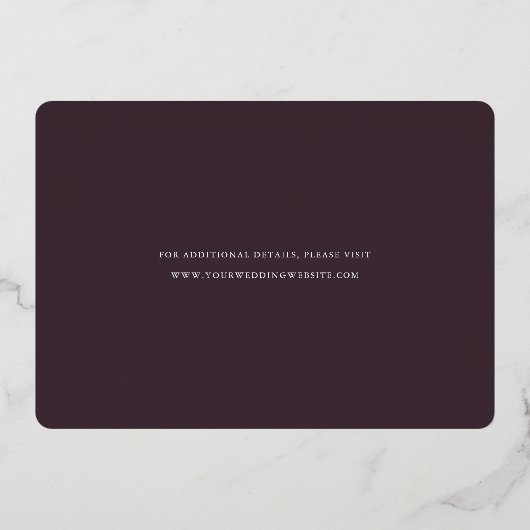 Klassisches Skript Save the Date Folieneinladung (Rückseite)