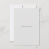 Klassisches Skript Save the Date Weiß mit Umschläg (Rückseite)