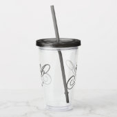 Klassisches Skript Smokey graues Acryltrinkbecher (Links)
