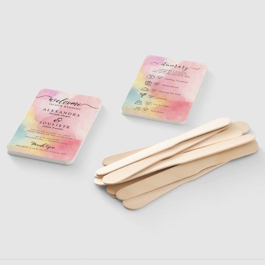 Klassisches SkriptWedding-Programm und Timeline Ha Fächer (Non-assembled)