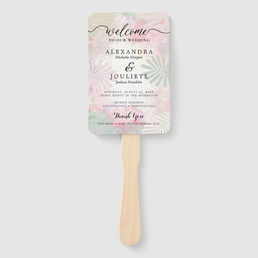 Klassisches SkriptWedding-Programm und Timeline Ha Fächer (Vorderseite)