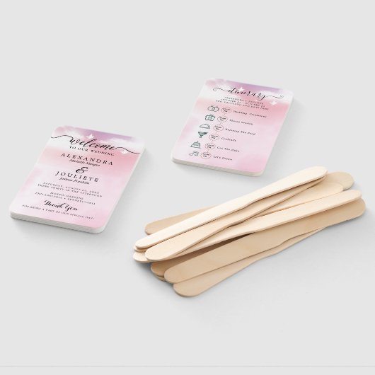 Klassisches SkriptWedding-Programm und Timeline Ha Fächer (Non-assembled)