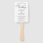 Klassisches SkriptWedding-Programm und Zeitleiste Fächer (Vorderseite)