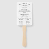 Klassisches SkriptWedding-Programm und Zeitleiste Fächer (Rückseite)