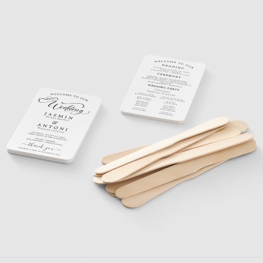 Klassisches SkriptWedding-Programm und Zeitleiste Fächer (Non-assembled)