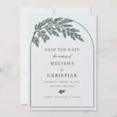Klassisches Smaragdgrün Winter | Save-the-Date-Kar Save The Date (Vorderseite)