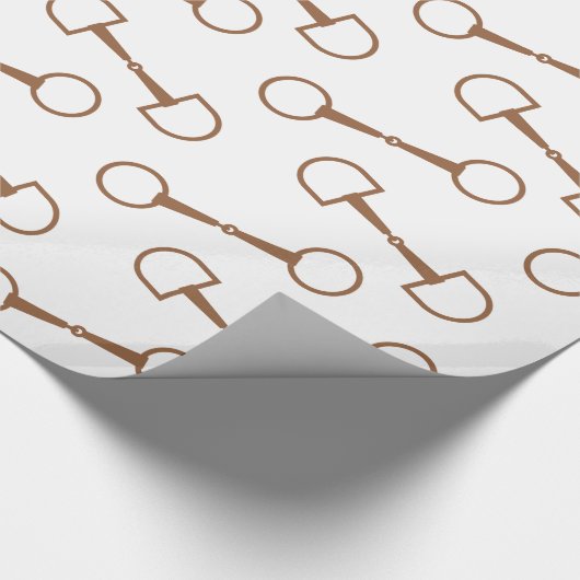 Klassisches Snaffle Bit Wrapping Paper Geschenkpapier (Ecke)
