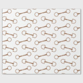 Klassisches Snaffle Bit Wrapping Paper Geschenkpapier (Flach)