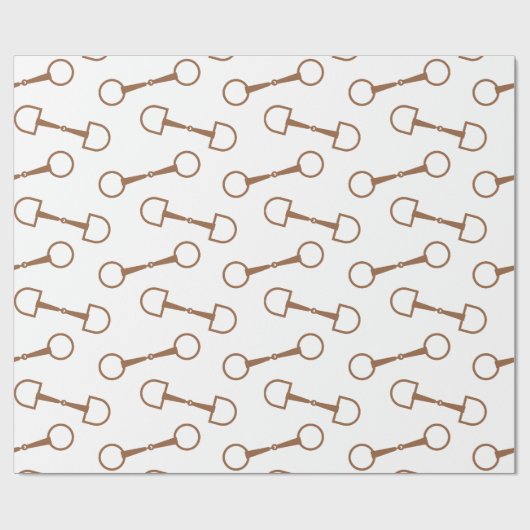 Klassisches Snaffle Bit Wrapping Paper Geschenkpapier (Flach)