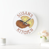 Klassisches Soul Frittiertes Hühnchen und WaffelDi Große Wanduhr (Zuhause)