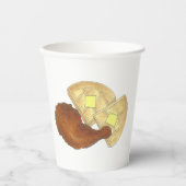 Klassisches Soul Frittiertes Hühnchen und Waffeln  Pappbecher (Vorderseite)