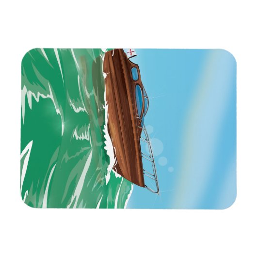 Klassisches Speedboat Magnet (Horizontal)
