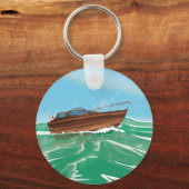 Klassisches Speedboat Schlüsselanhänger (Vorderseite)