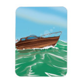 Klassisches Speedboot Magnet (Vertikal)