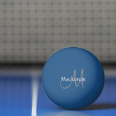 Klassisches Spiel | Monogram Name Script Chic Init Tischtennisball (Netto)