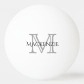 Klassisches Spiel | Monogram Name Script Chic Init Tischtennisball (Rückseite)