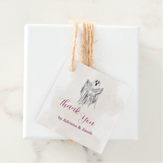 Klassisches Spooky Woods Sheet Ghost Halloween Geschenkanhänger (Beispiel)