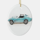 Klassisches Sport-Auto Keramik Ornament (Rechts)