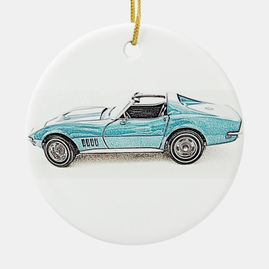 Klassisches Sport-Auto Keramik Ornament (Vorne)