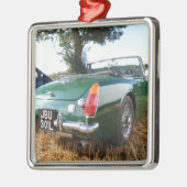 Klassisches Sportscar Silbernes Ornament (Links)