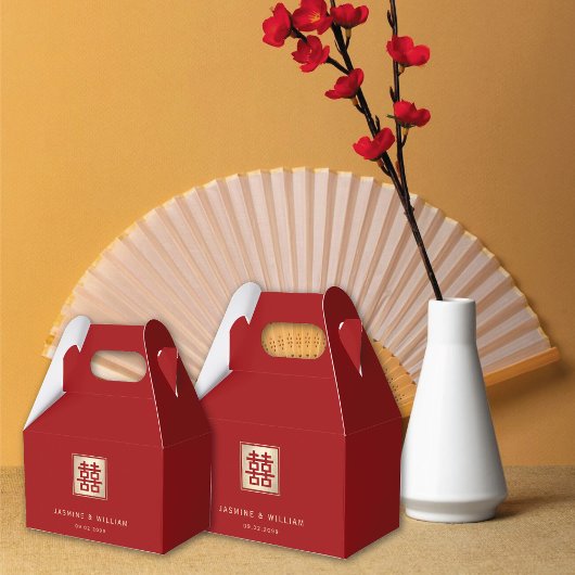 Klassisches Square Doppelglücksspiel Chinesische H Geschenkschachtel