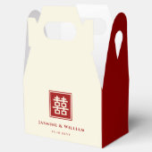 Klassisches Square Doppelglücksspiel Chinesische H Geschenkschachtel (Geöffnet)