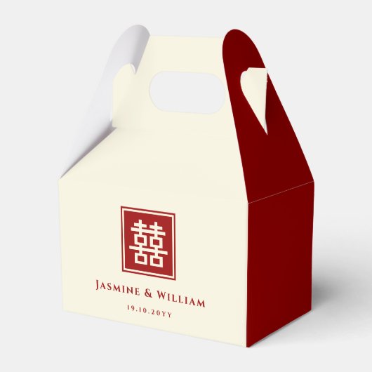Klassisches Square Doppelglücksspiel Chinesische H Geschenkschachtel (Vorderseite)