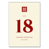 Klassisches Square Doppelglücksspiel Chinesische H Tischnummer (Rückseite)