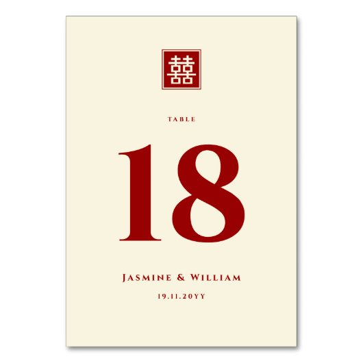 Klassisches Square Doppelglücksspiel Chinesische H Tischnummer (Rückseite)