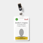 Klassisches "Staff"-Abzeichen Ausweis (Front with Clip)