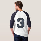 Klassisches Stahlblau Nr. 3 T-Shirt (Schwarz voll)