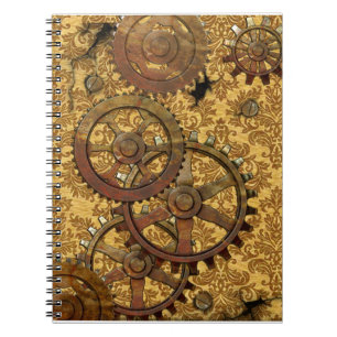 Klassisches Steampunk-Notizbuch mit Sonnenbräune Notizblock