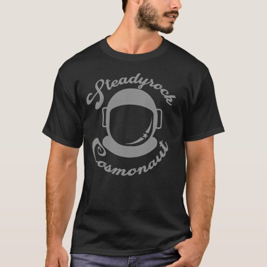 Klassisches Steardyrock-Cosmonaut-Graue Logo T-Shirt (Vorderseite)