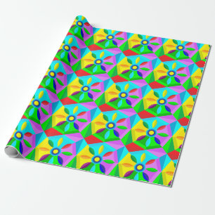 klassisches Sternen-Blumen-Geschenkpapier Geschenkpapier