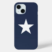 Klassisches Sternmotiv Navy Blau iPhone 15 Hülle (Rückseite)