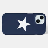 Klassisches Sternmotiv Navy Blau iPhone 15 Hülle (Rückseite (Horizontal))