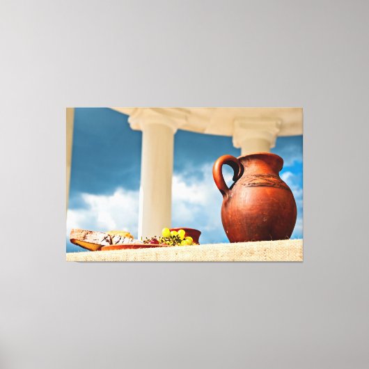 Klassisches Stillleben mit einem Werfer Leinwanddruck (Vorderseite)