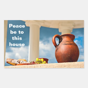 Klassisches Stillleben mit einem Werfer Rechteckiger Aufkleber