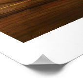 Klassisches Stillleben mit Persimmonen und Trauben Poster (Ecke)