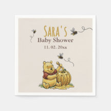 Klassisches Storybook Bear Baby Shower Paper Napki