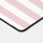 Klassisches Streifenmuster in Rosa auf Weiß Schreibtischunterlage (Ecke)