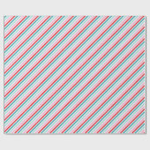 Klassisches Stripes Muster Weihnachtswrapping Pape Geschenkpapier (Flach)