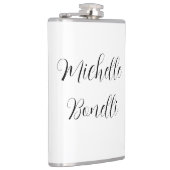 Klassisches stylisches Skript Fügen Sie Ihren Name Flachmann (Rechts)