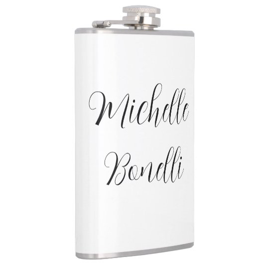 Klassisches stylisches Skript Fügen Sie Ihren Name Flachmann (Rechts)