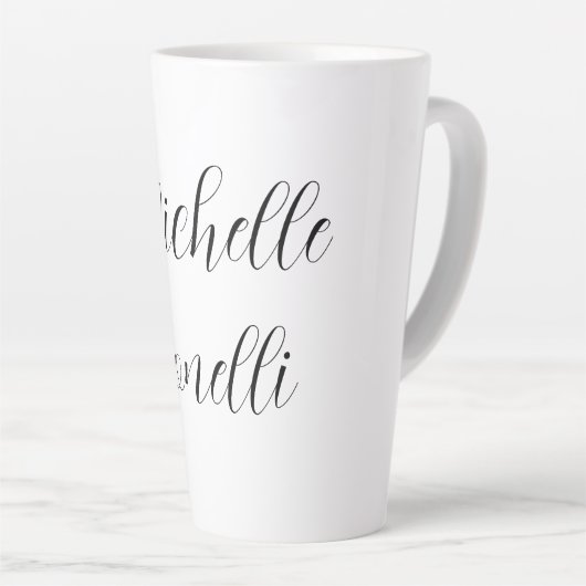 Klassisches stylisches Skript Fügen Sie Ihren Name Milchtasse (Rechte Ecke)