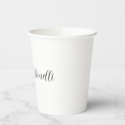 Klassisches stylisches Skript Fügen Sie Ihren Name Pappbecher (Links)