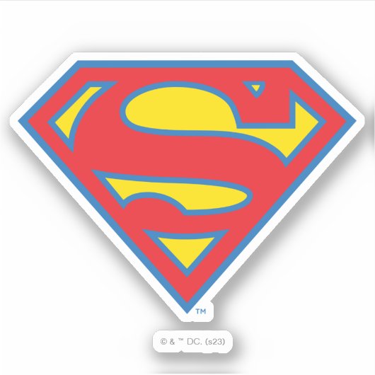 Klassisches Supergirl-Logo mit blauer Kontur Aufkleber (Vorderseite)