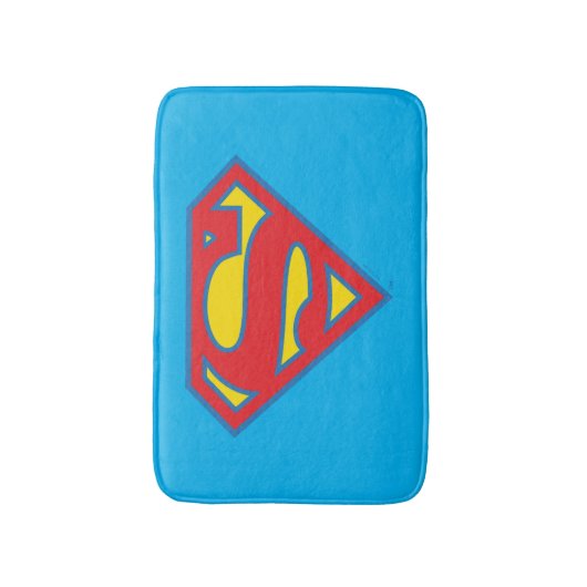 Klassisches Supergirl-Logo mit blauer Kontur Badematte (Vorderseite Vertikal)